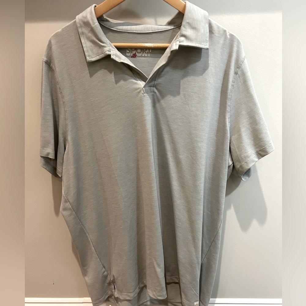 Grey Marine Layer Sport Polo